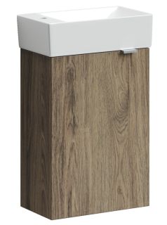 Подвесная тумба под раковину Sancos Mini N35ECHL левая 35см дуб чарльстон